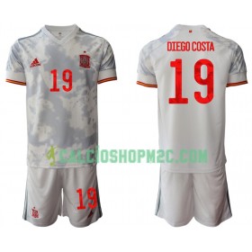 Spagna Diego Costa 19 Bambino Maglia Trasferta Euro 2020 Manica Corta (+ Pantaloncini)